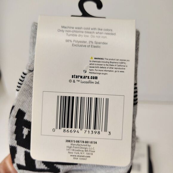 Star Wars C-3PO X-wing Starfighter Novelty Men Socks Set 3 Pair Size 6-12  NWT - Picture 3 of 4